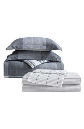 Eddie Bauer Plaid Reversible Comforter & Sheets Set in Grey at Nordstrom Rack, Size Queen
