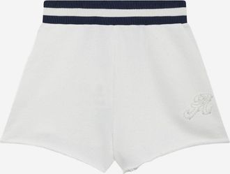 Autry Womens Cotton Shorts With Logo White