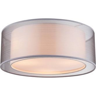 Netlighting Theo Cylindrical Ceiling Light Nickel Matt 3x E14 in Grey