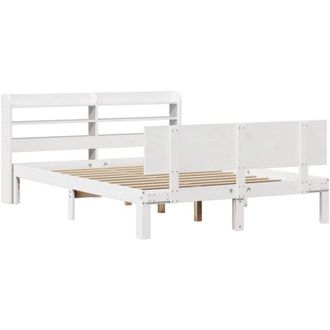 vidaXL Vidaxl - Bed Frame with Headboard without Mattress White 135x190 cm Double