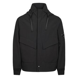 C.P. Company C.P. Company, Light Jackets, male, Black, M, Shell-R Hooded Lens Jacket 3