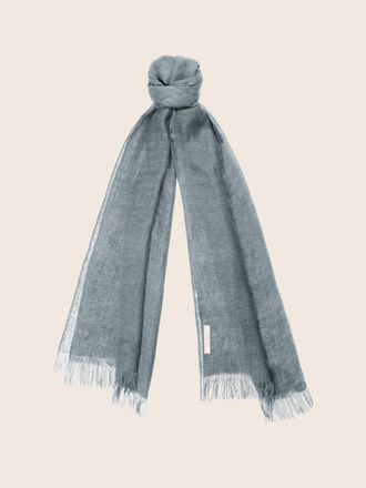 Luca Faloni Sea Grey Linen Scarf