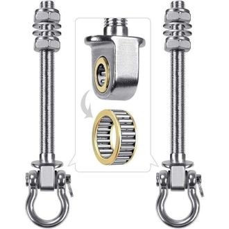 OEM Juego De 2 Soportes De Acero Inoxidable 304 Con Rodamientos De Bolas Para Vigas De Madera Y Metal, Perfectos Para Colgar Hamacas, Columpios De Yoga Y 