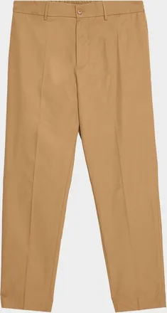 Moncler Men & apos;s Cotton Leather-Trim Straight Leg Trousers