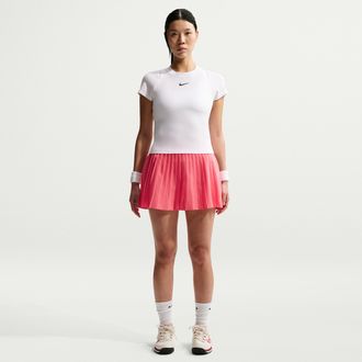 Nike Womens Victory Dri-FIT High-Waisted Tennis Skirt in Pink | HV9951-897