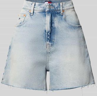 Tommy Jeans Regular Fit Jeansshorts aus Baumwoll-Mix Modell MOM SHORT in Jeansblau, Gr&ouml;&szlig;e 24