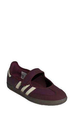 adidas Samba Jane Sneaker in Maroon/Cream White/Gold Met at Nordstrom, Size 9.5