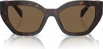 Prada Pra 09S 16N5Y1 Butterfly Zonnebril - unisex - Zonnebrillen - Bruin - 53 MM - Accessoires