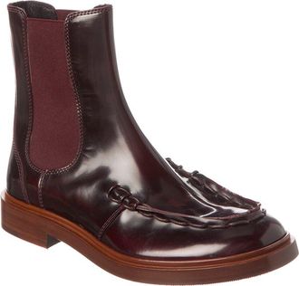 Tod's TodS Logo Leather Bootie