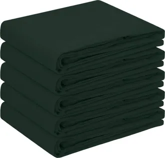 vidaXL Tela Para Mesa 5 Uds. Redondo Verde Oscuro &Oslash; 140 Cm Poli&eacute;ster Vidaxl