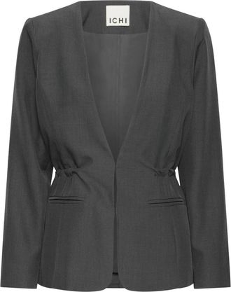 Ichi Blazers - Dames - Blazers - Grijs - XL - Leer - Jassen