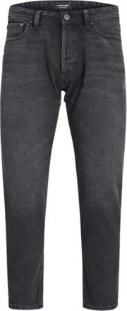 Jack & Jones Hoge taille cropped fit zwarte jeans - Heren - Slim Fit Jeans - Zwart - W36 L34 - Katoen - Jeans