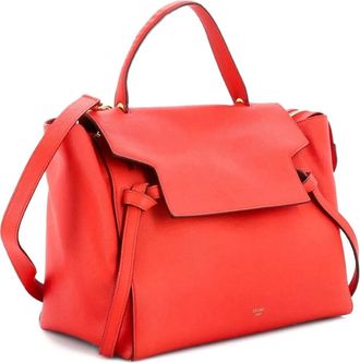 Celine Belt Bag Textured Leather Mini shoulder bag - Rosso