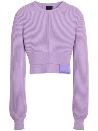 Marc Jacobs Femme crew neck jumper - women - Acrylic/Wool - S - Purple