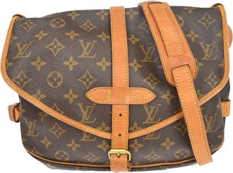 Louis Vuitton Saumur Monogram Canvas Brown Canvas Handbag (Pre-Owned)