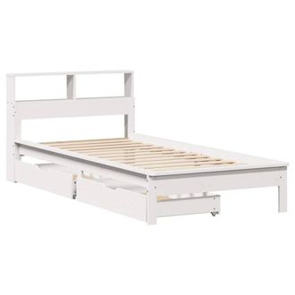 Berkfield Home Durable Bookcase Bed without Mattress White 90x190 cm Single Soli