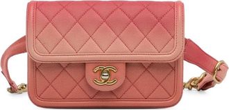 Chanel 2019 Caviar Sunset On The Sea Flap belt bag - women - Caviar Leather - One Size - Pink