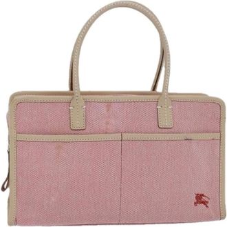Burberry Pre-owned Handbags, female, Pink, Size: ONE SIZE Pre-owned Blue Label Handbag