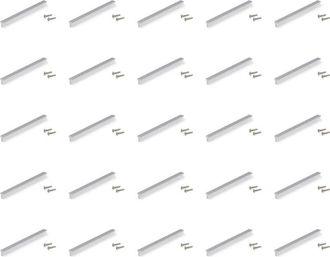 Emuca Emuca - Lote De 25 Tiradores Para Mueble Algemesi, Intereje 128mm, Aluminio, Anodizado Mate