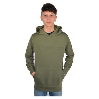 Calvin Klein Hoodies, male, Green, XS, Green Hooded Jumper Logo Front