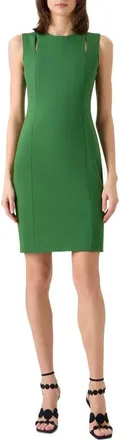 Akris Signature Sleeveless Knit Sheath Dress in Green at Nordstrom, Size 10