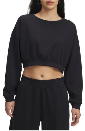 Under Armour Meridian Lounge Crop Sweatshirt in Black //Black at Nordstrom, Size Xx-Large