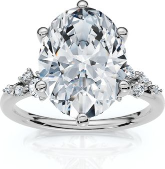 Pompeii3 3 1/10Ct Doris Oval Diamond Engagement Ring 14k Gold Lab Grown