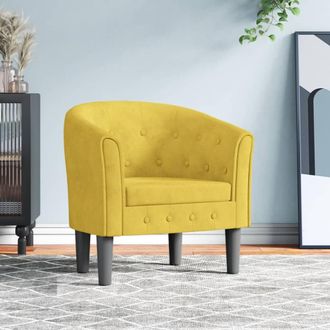 vidaXL Sill&oacute;n De Terciopelo Amarillo Vidaxl