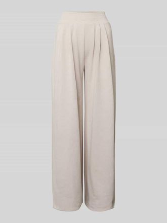 Christian Berg Wide Fit Stoffhose mit gelegten Falten in Ecru Melange, Gr&ouml;&szlig;e XXL