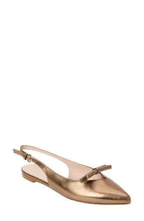 Jack Rogers Lennox Slingback Pointed Toe Flat in Bronze at Nordstrom Rack, Size 11