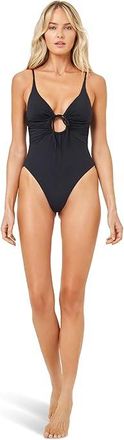 L*Space Piper One-Piece Classic Womens Swimsuits One Piece Black : XL, Nylon/Spandex