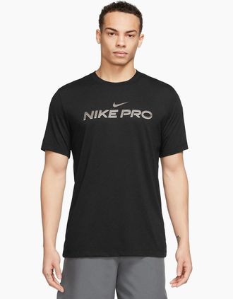 Nike Mens Nike Pro Mens T-Shirt Black - Size: 38