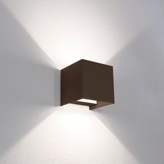 Century applique bidirezionale quadrato a led up&down+ 20 w-800 lm-3.000k/4.000k/6500k col. corten - Century