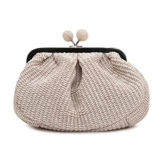 Max Mara Raffia Clutch - female - Weekend Max Mara - Clutches - Beige - ONE SIZE - Bags