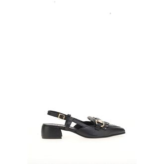 Mjus Puntige leren slingback ballerinas