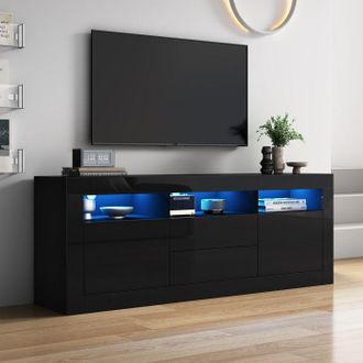 OEM Mobile Tv - 160 X 35 X 60 Cm - Lucido - Illuminazione Led - 2 Porte, 2 Cassetti
