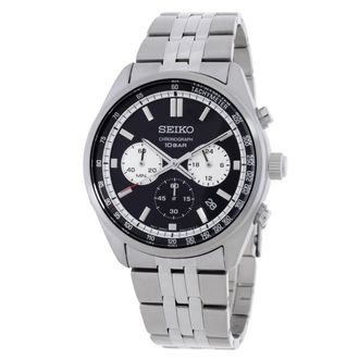 Seiko Essentials Chronograph Quartz Black Dial Mens Watch ssb429