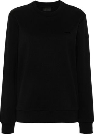 Moncler logo-plaque sweatshirt - women - Cotton - M - Black