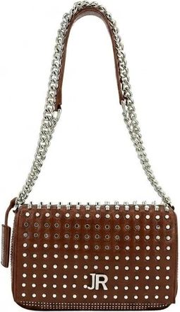 John Richmond Schoudertas met Studs - Dames - Schoudertassen - Bruin - ONE Size - Tassen
