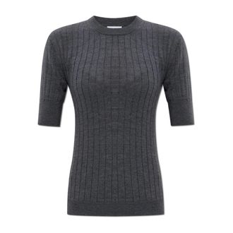 Bottega Veneta Wool top - female - Bottega Veneta - Round-neck Knitwear - Gray - S - Knitwear