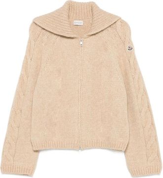 Moncler Cable-knit Zip-up Sweater