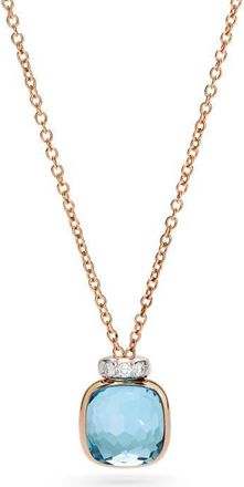 POMELLATO Nudo Sky Blue Topaz & Diamond Pendant Necklace at Nordstrom