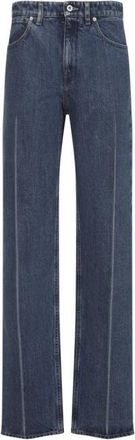 Jil Sander High-Waisted Wide-Leg Denim Broek - Dames - Regular Fit Jeans - Blauw - XS - Denim - Jeans