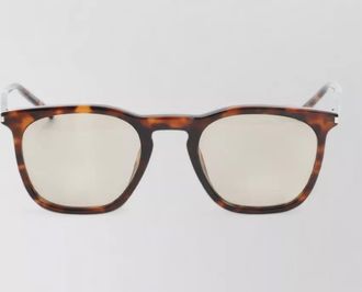 Saint Laurent square sunglasses tortoiseshell frame tinted lenses