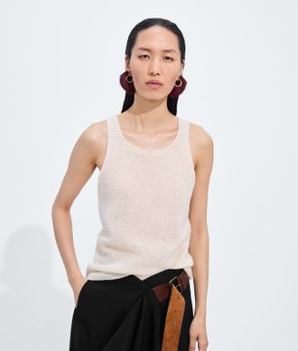 Bottega Veneta Shetland Wool Tank Top - White - Women - XS