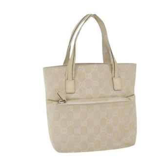 Gucci Pre-owned Tote Bags, female, Beige, Size: ONE SIZE Pre-owned Vintage GG Canvas Hand Bag