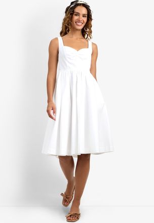 Trina Turk Mirabello Sweetheart Neck Midi Dress