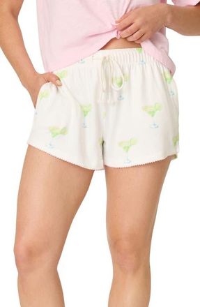 PJ Salvage Margarita Mama Pajama Shorts in Ivory at Nordstrom, Size X-Large