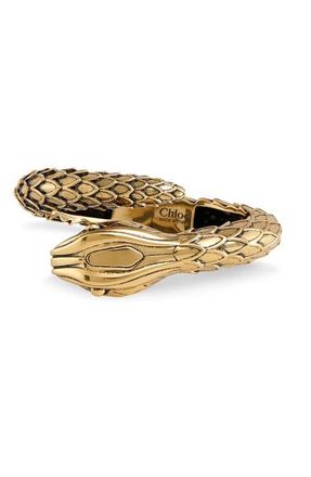 Chlo&eacute; Snake Cuff Bracelet in Vintage Gold at Nordstrom