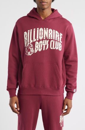 Billionaire Boys Club Curve Cotton Graphic Hoodie in Rhododendron at Nordstrom, Size Xx-Large